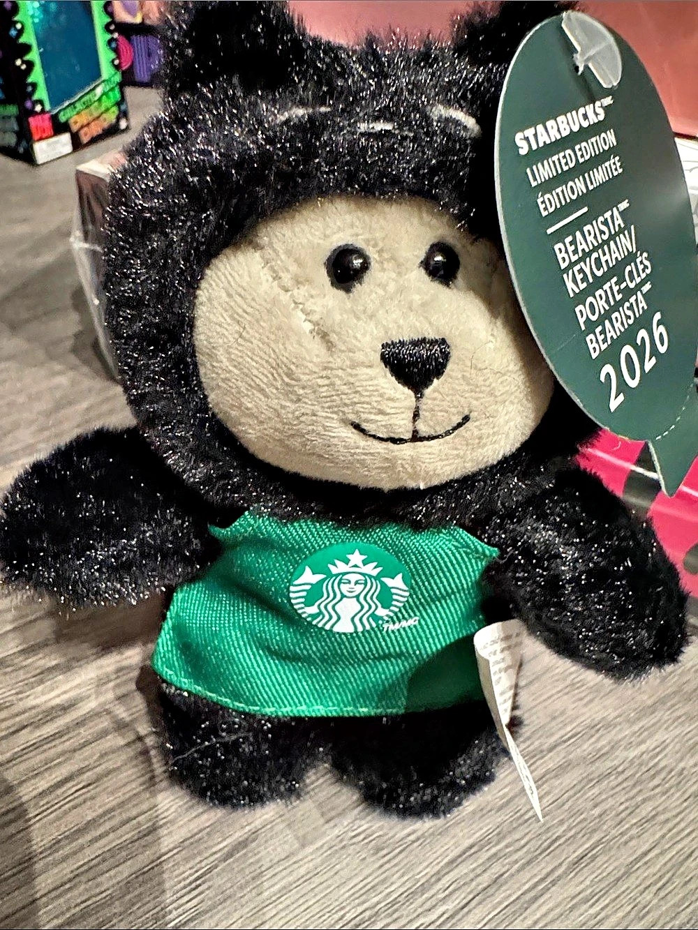 Starbucks Black Cat Bearista Plush Bag Charm